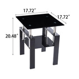 Tempered Glass Table With Storage - Furniture Home Direct