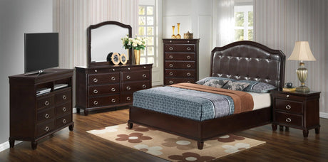Bed With Transitional Design - Furniture Home Direct