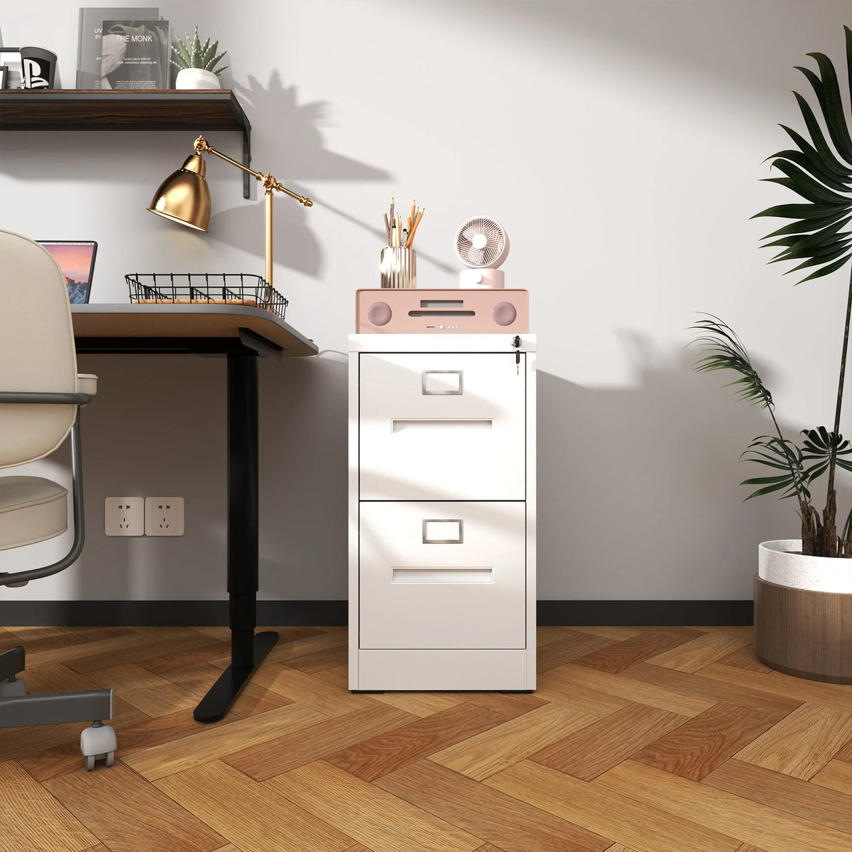 Premium Drawer File Cabinet With Lock, Metal Vertical Design, A4 Legal / Letter Size - Furniture Home Direct