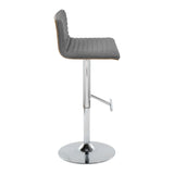 Mason - Contemporary Adjustable Barstool & Swivel With Straight T Footrest (Set of 2) - Furniture Home Direct