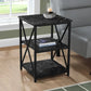 3 Tier Accent Table, Side Marble Look Contemporary & Modern - Furniture Home Direct