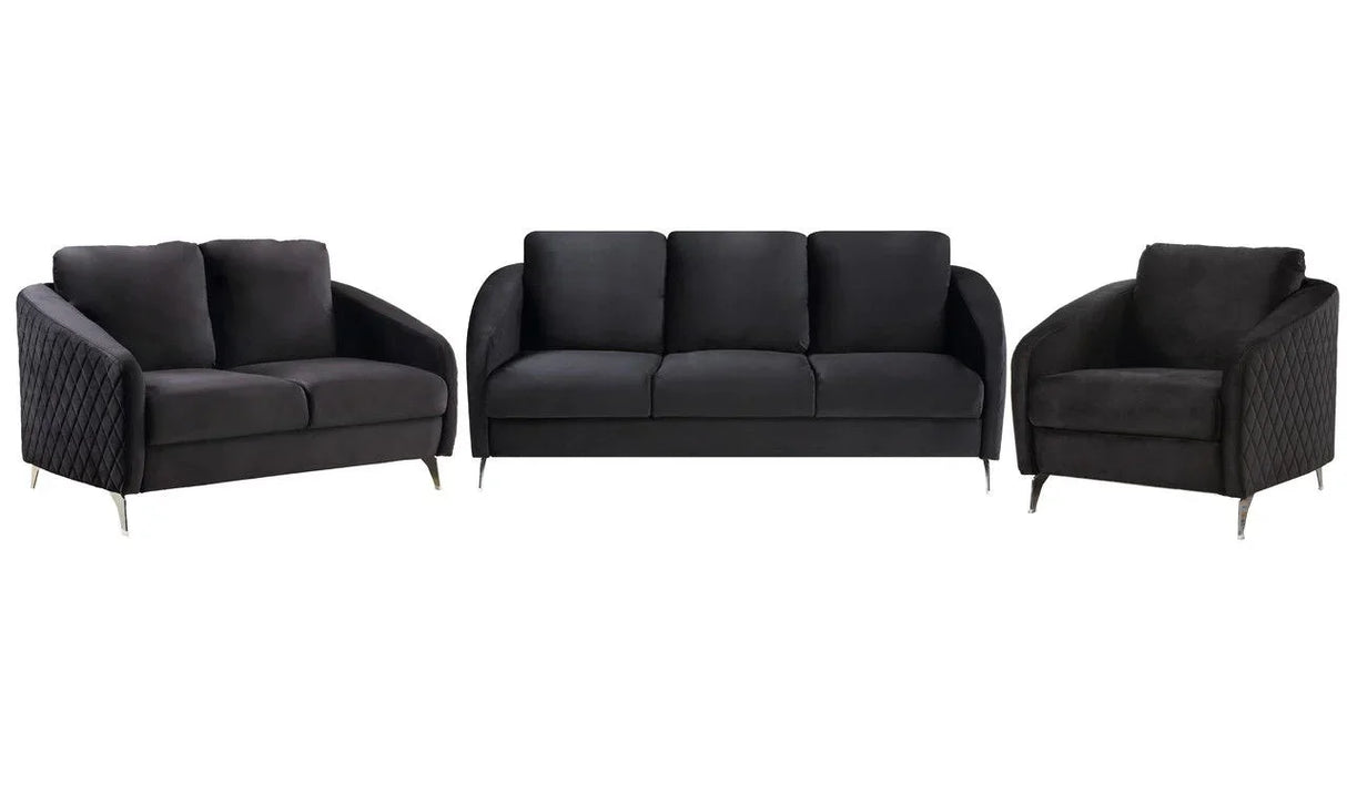 Sofia - Velvet Fabric Living Room Set - Furniture Home Direct