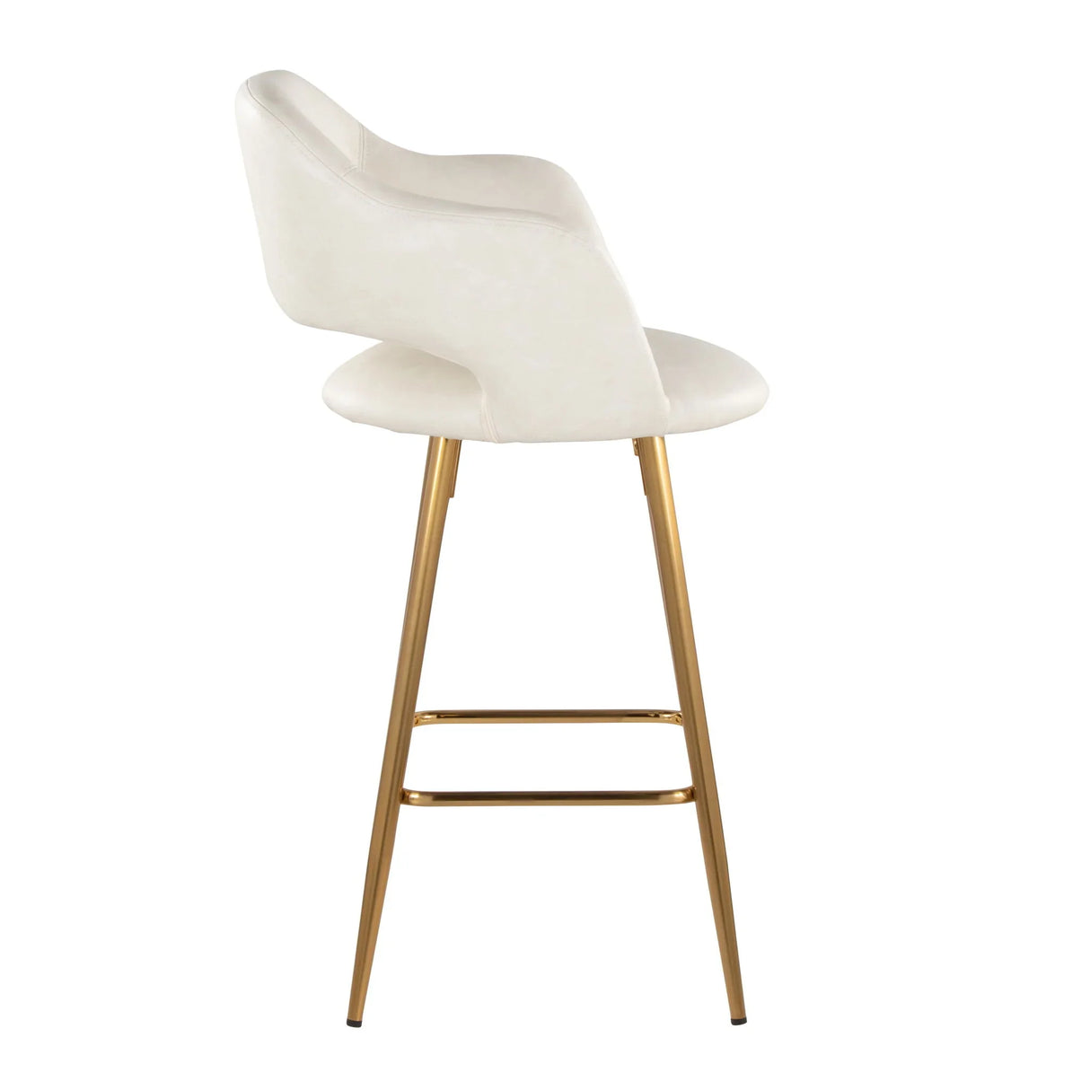 Margarite - Contemporary Fixed Height Counter Stool With Footrest (Set of 2) With Square - Furniture Home Direct