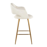 Margarite - Contemporary Fixed Height Counter Stool With Footrest (Set of 2) With Square - Furniture Home Direct