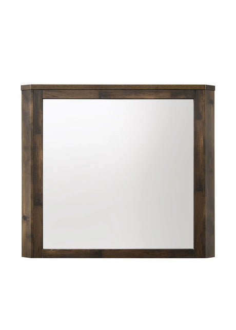Elettra - Rustic Mirror - Walnut - Furniture Home Direct