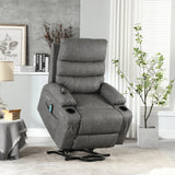 Large Size Electric Power Lift Recliner Chair Sofa With 8 Point Vibration Massage And Lumbar Heat - Furniture Home Direct