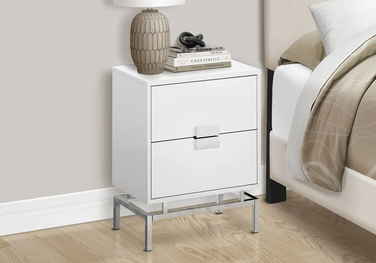 Accent Side Table, Storage Drawer, Modern Design - Furniture Home Direct