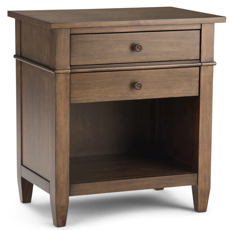 Carlton - Bedside Table - Rustic Natural Aged Brown - Furniture Home Direct