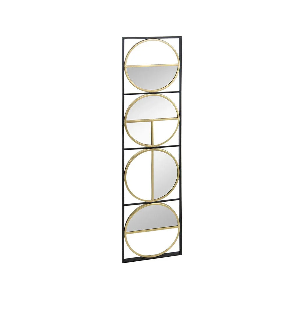 Eclectic Styling Metal Beaded Wall Mirror With Contemporary Design For Bedroom, Liveroom & Entryway - Furniture Home Direct