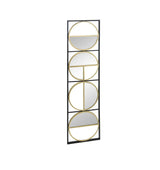 Eclectic Styling Metal Beaded Wall Mirror With Contemporary Design For Bedroom, Liveroom & Entryway - Furniture Home Direct