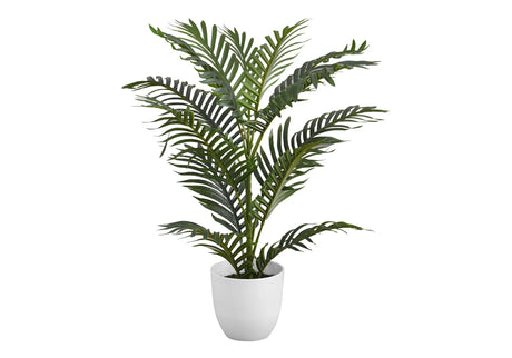 28" Tall, Artificial Plant, Palm Tree, Indoor, Faux, Fake, Floor, Greenery, Potted, Real Touch, Decorative - Green / White - Furniture Home Direct