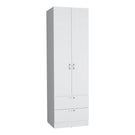 Armoire Organiser, Two Shelves, Rod, Double Door Cabinet Armoire - Furniture Home Direct