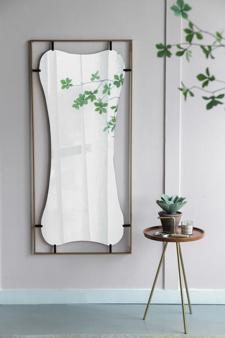 Poppy Mirror With Metal Frame Contemporary Design For Bathroom, Entryway Wall Decor - Furniture Home Direct