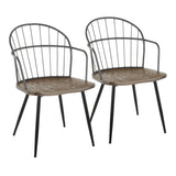 Riley - Farmhouse Arm Chair (Set of 2) - Furniture Home Direct