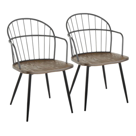 Riley - Farmhouse Arm Chair (Set of 2) - Furniture Home Direct