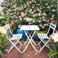3 Piece Patio Bistro Set Of Foldable Square Table And Chairs - Furniture Home Direct
