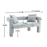 Modern Chenille Loveseat Sofa, Comfy Upholstered 2 Seater - Furniture Home Direct