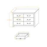 Monica - Dresser With Spacious Drawers Bar Handles - Dark Oak - Furniture Home Direct