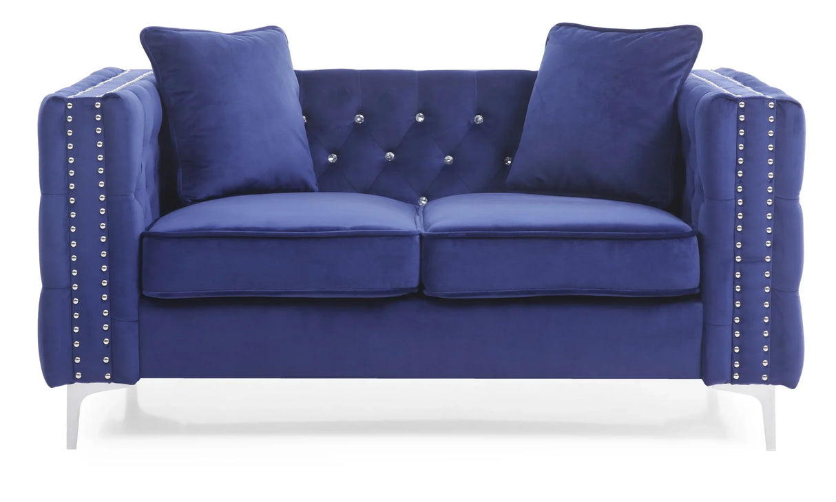 Elegant Track Arm Loveseat - Furniture Home Direct