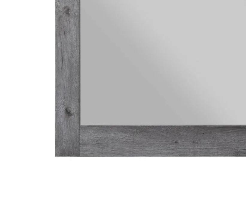 Vidalia - Rustic Mirror - Gray / Oak - Furniture Home Direct