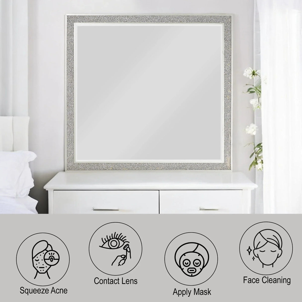 Sliverfluff - Mirror - Mirrored / Champagne - Furniture Home Direct
