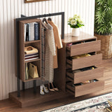 Wardrobe With 4 Drawers And 3 Shelves - Furniture Home Direct