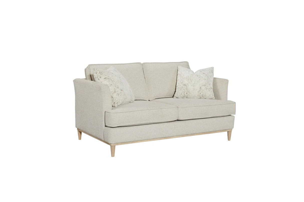 Loveseat With 2 Reversable Cushions And 2 Pillows - Off White - Furniture Home Direct