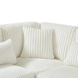 Sectional Sofa U Shaped Oversized With Chaise Beige - Furniture Home Direct