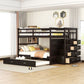 Bunk Bed With Twin Size Trundle And Staircase - Furniture Home Direct