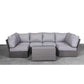 Comfortable Modern Patio Rattan Sectional Set With Cushions - Furniture Home Direct
