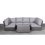 Comfortable Modern Patio Rattan Sectional Set With Cushions - Furniture Home Direct
