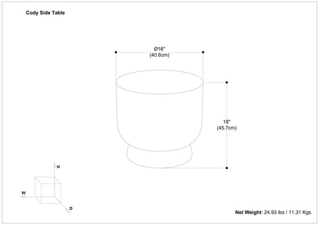 Cody - Cast Aluminum End Table - Bronze - Furniture Home Direct