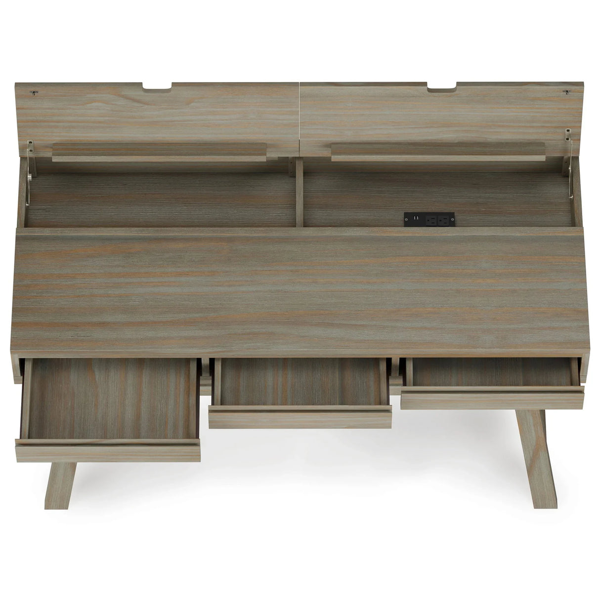 Bowman - Flip Up Desk - Distressed Gray - Furniture Home Direct