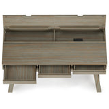 Bowman - Flip Up Desk - Distressed Gray - Furniture Home Direct
