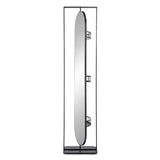 Full Length Standing Mirror, 360° Swivel Floor Mirror For Bedroom - Black - Furniture Home Direct