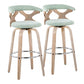 Gardenia - Contemporary Fixed Height Barstool With Swivel With Round Footrest (Set of 2) - Furniture Home Direct