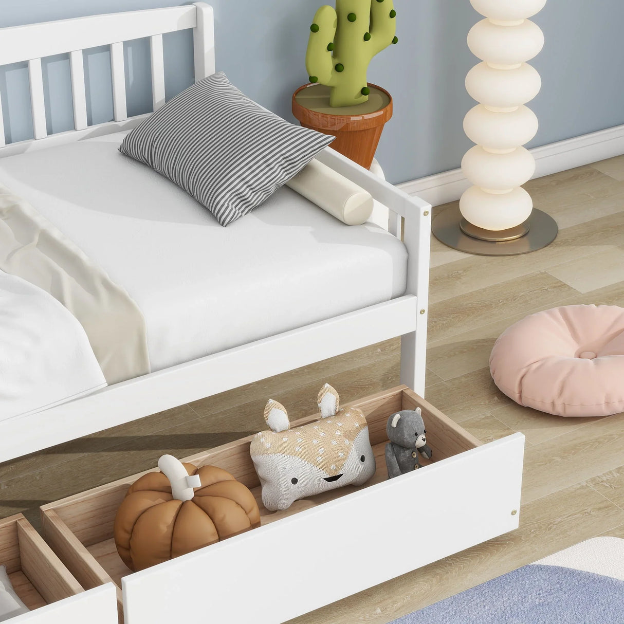 Pine Wood Daybed With Two Storage Drawers, Sofa Bed With Bed Platform Of 10 Support Slats - Furniture Home Direct