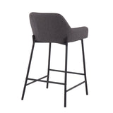 Daniella - Industrial Fixed Height Counter Stool (Set of 2) - Furniture Home Direct
