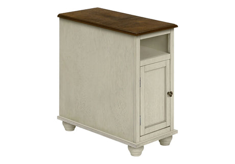 Accent End Table, Storage, Traditional - White - Furniture Home Direct