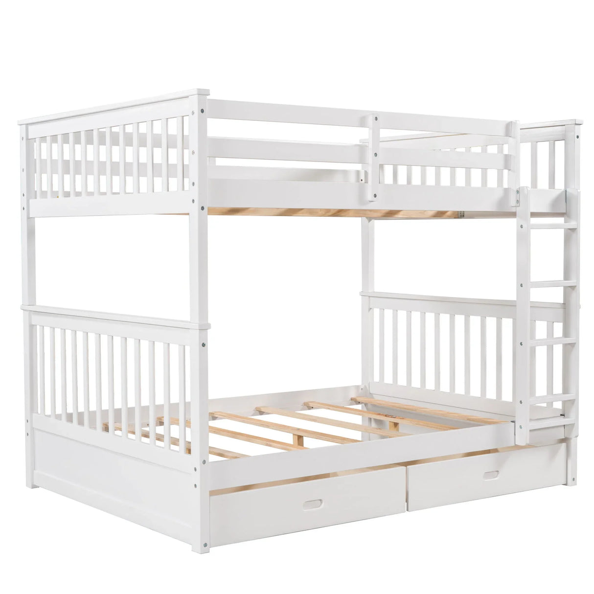 Bunk Bed With Ladders And 2 Storage Drawers - Furniture Home Direct