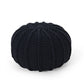 Bordeaux - Knitted Cotton Round Pouf Ottoman And Floor Cushion - Furniture Home Direct