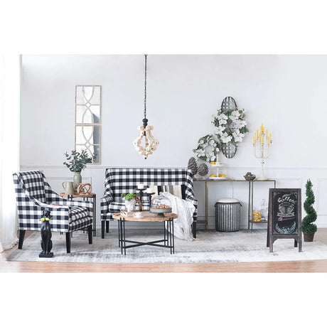 Farmhouse Chandeliar Distressed Pendant French Country Wood Chandelier For Living Room Foyer, Bulb Not Included - Antique Cream - Furniture Home Direct