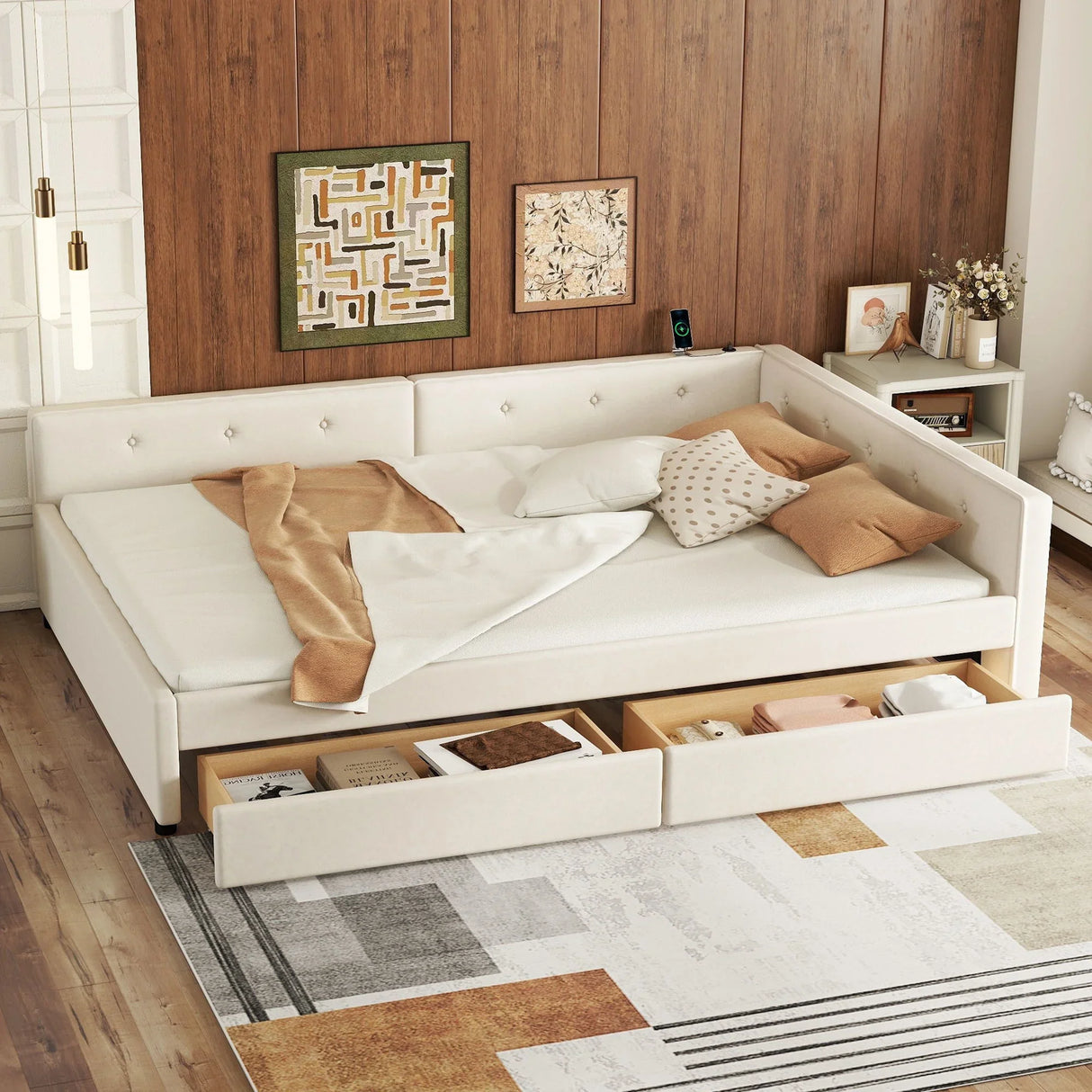 Platform Bed With USB Ports - Furniture Home Direct