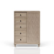 5 Drawer Door Chest - Sand - Furniture Home Direct