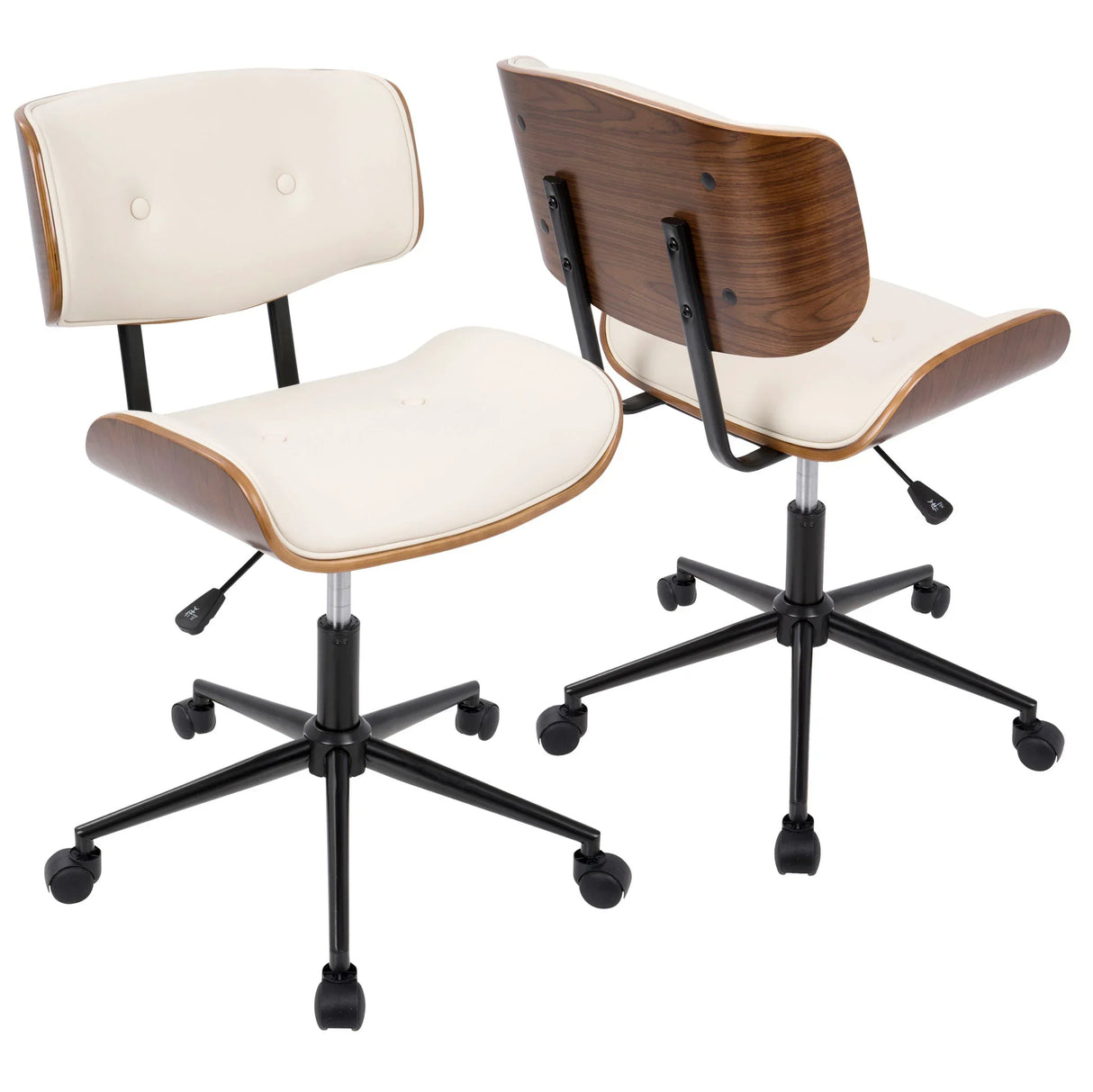Lombardi - Mid Century Modern Adjustable Office Chair With Swivel - Furniture Home Direct