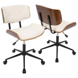 Lombardi - Mid Century Modern Adjustable Office Chair With Swivel - Furniture Home Direct
