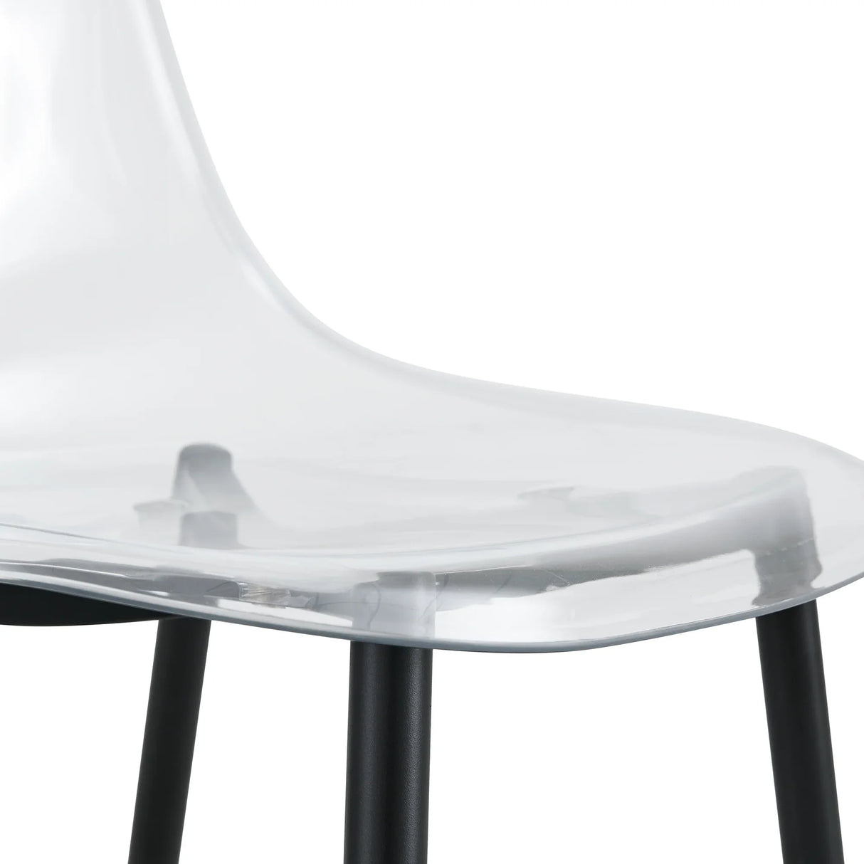 Dining Chairs Acrylic Modern Set 4 Pack Slim Clear - Furniture Home Direct