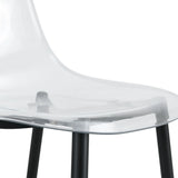 Dining Chairs Acrylic Modern Set 4 Pack Slim Clear - Furniture Home Direct