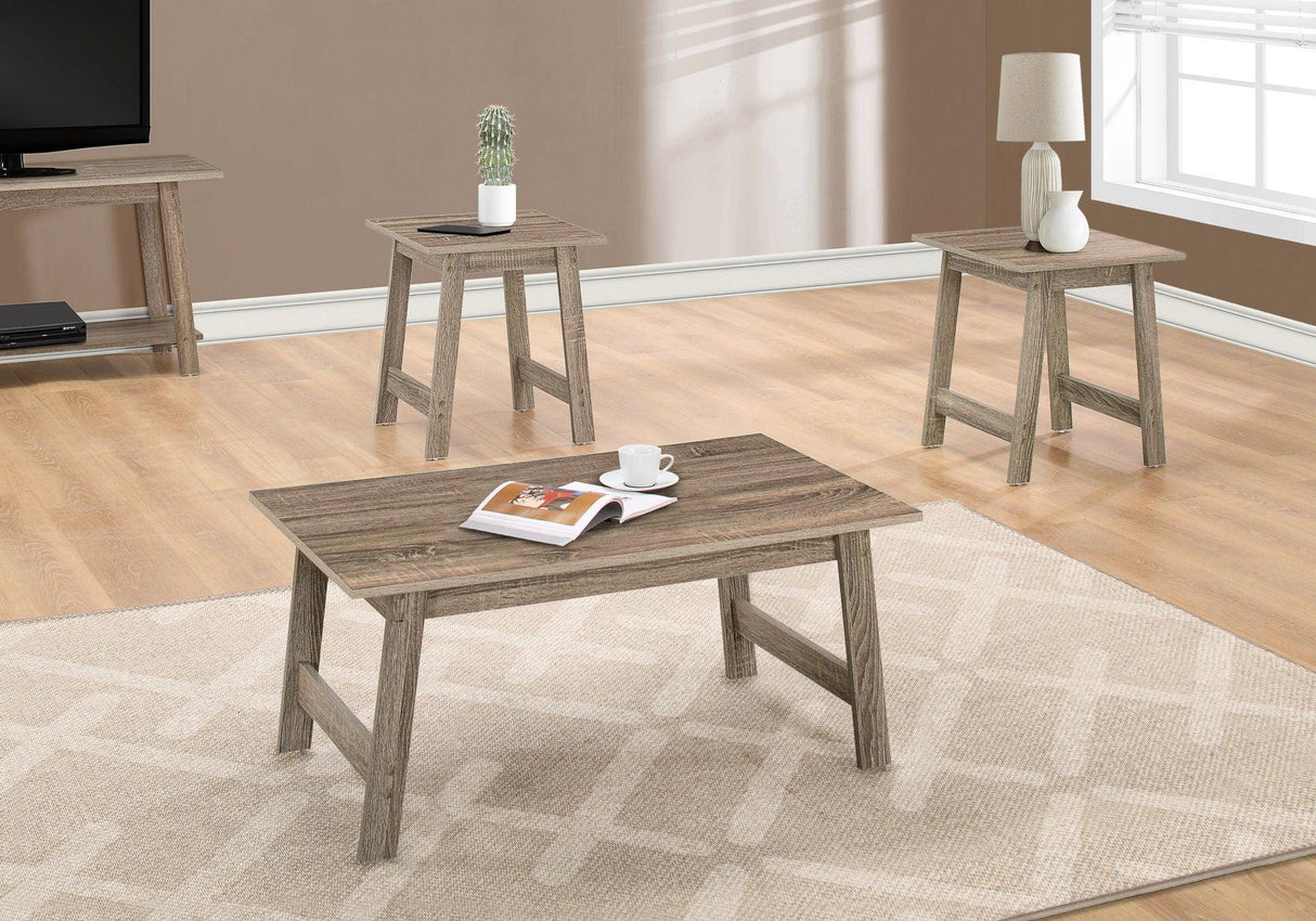 Table Set, Coffee, End, Side, Accent, Living Room Transitional (Set of 3) - Furniture Home Direct