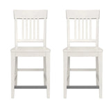 Haidel - Slat Back Counter Stools (Set of 2) - White - Furniture Home Direct
